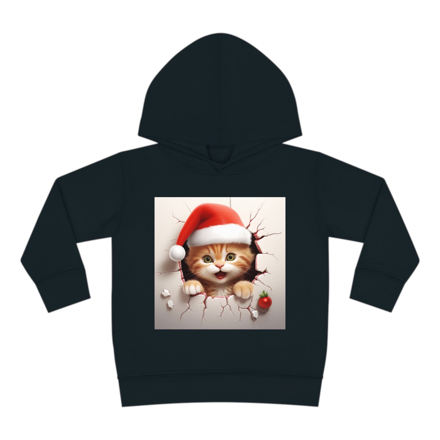 ~Kitten~ 3D Christmas Toddler Pullover Fleece Hoodie by Rabbit Skins