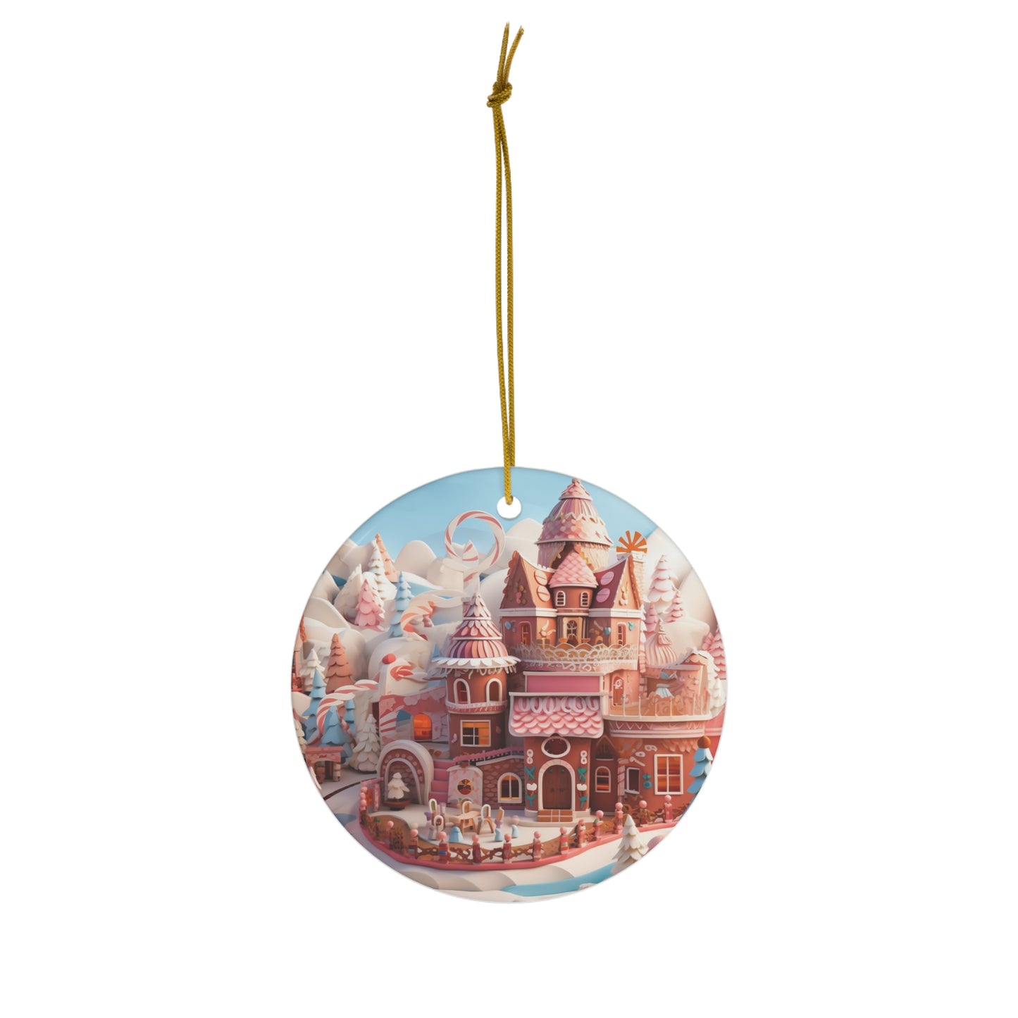 ~Gingerbread Castle~ Ceramic Ornament
