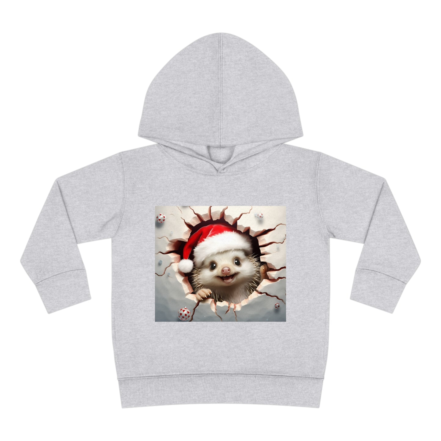 ~Baby Hedgehog~ 3D Christmas Toddler Pullover Fleece Hoodie by Rabbit Skins