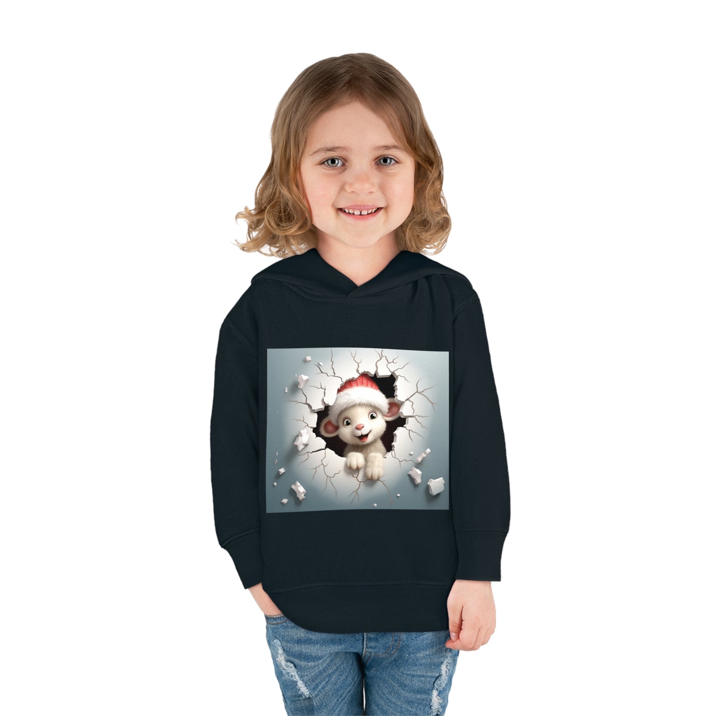 ~Baby Lamb~ 3D Christmas Toddler Pullover Fleece Hoodie by Rabbit Skins