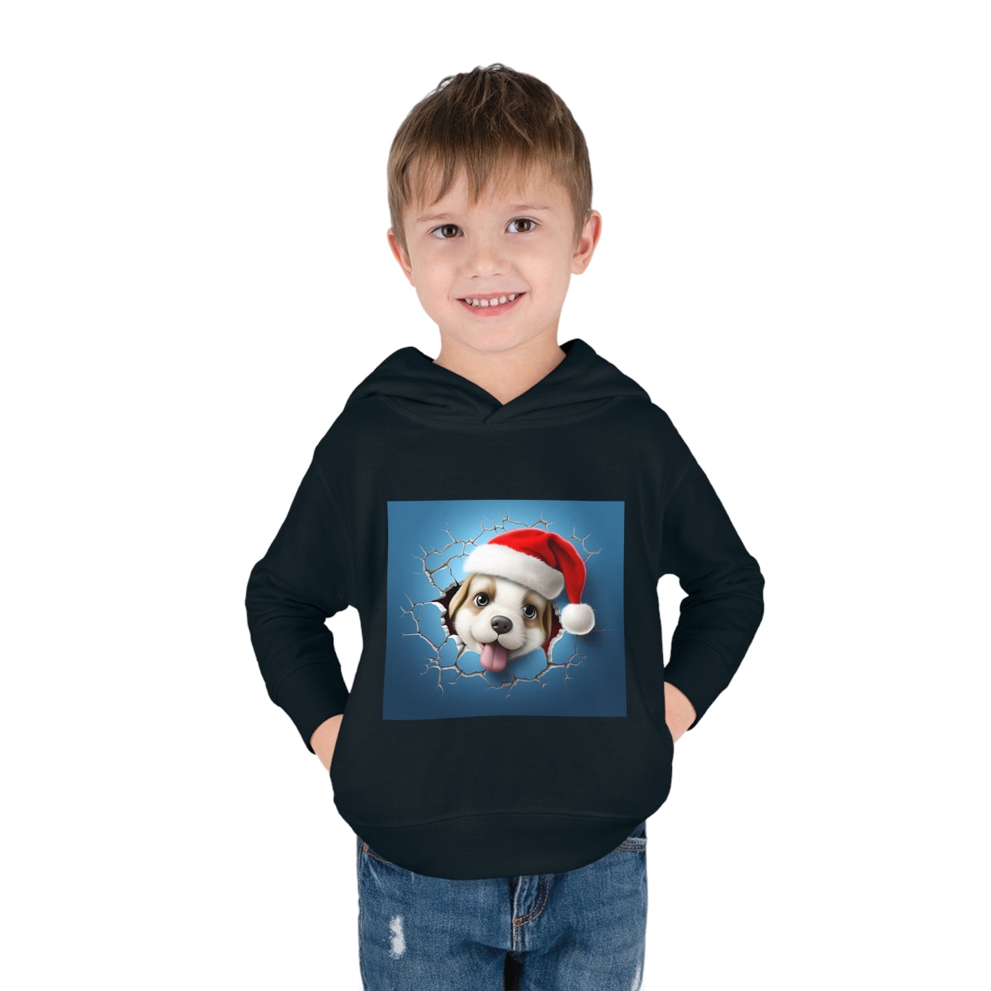 ~Baby Puppy~ 3D Christmas Toddler Pullover Fleece Hoodie by Rabbit Skins