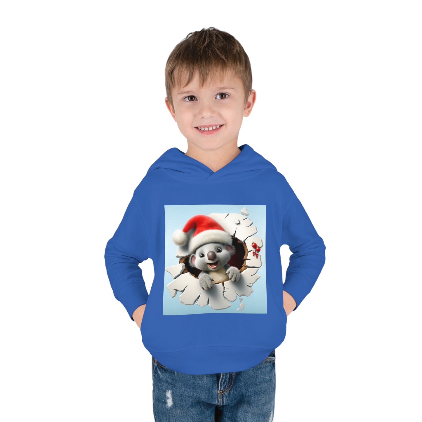 ~Baby Koala~ 3D Christmas Toddler Pullover Fleece Hoodie by Rabbit Skins