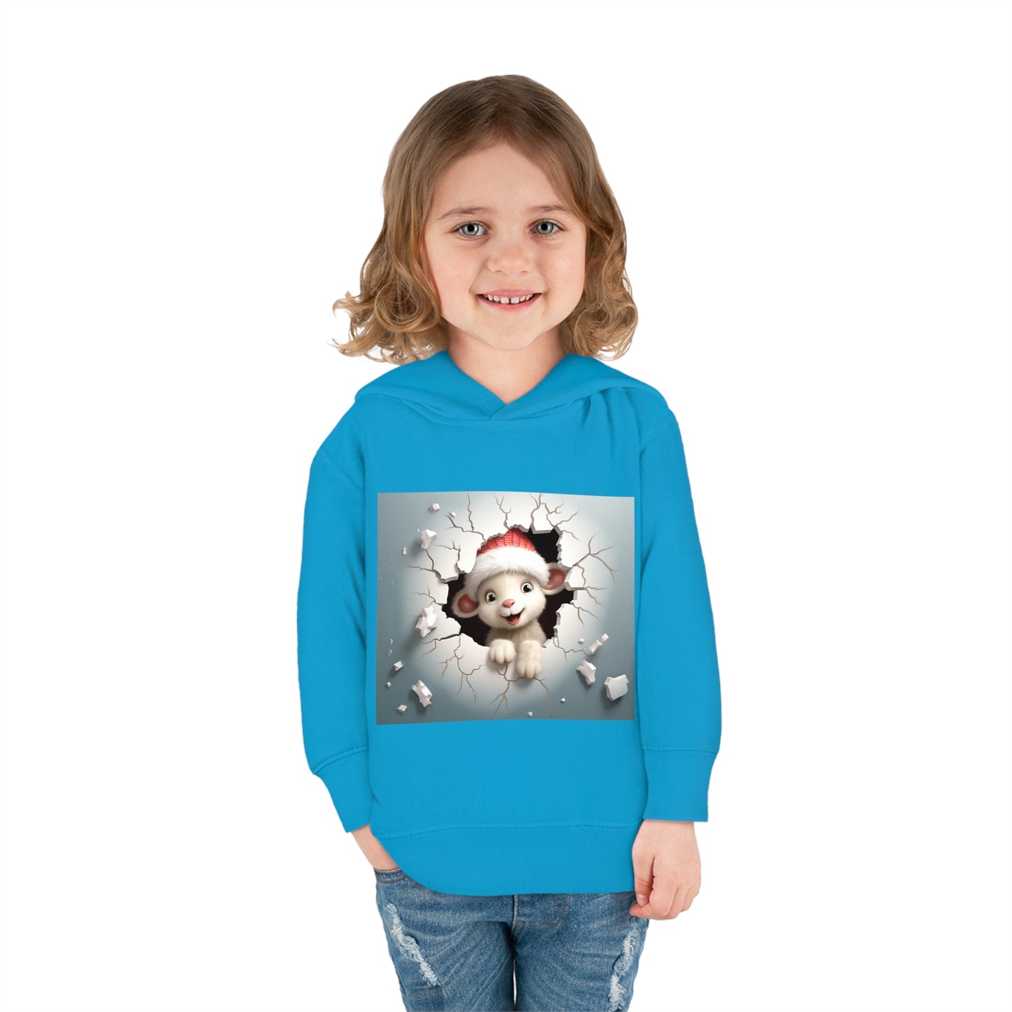 ~Baby Lamb~ 3D Christmas Toddler Pullover Fleece Hoodie by Rabbit Skins
