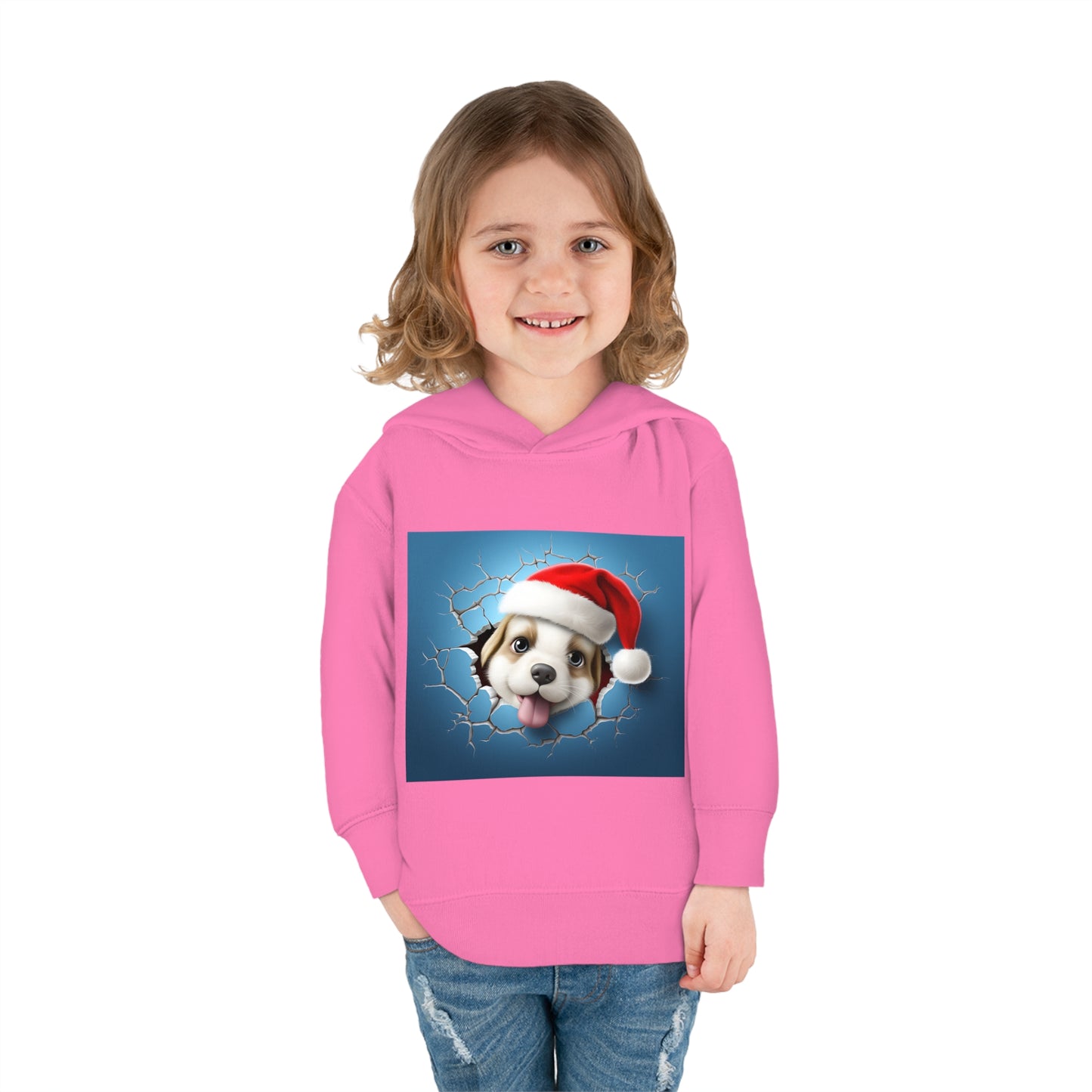 ~Baby Puppy~ 3D Christmas Toddler Pullover Fleece Hoodie by Rabbit Skins