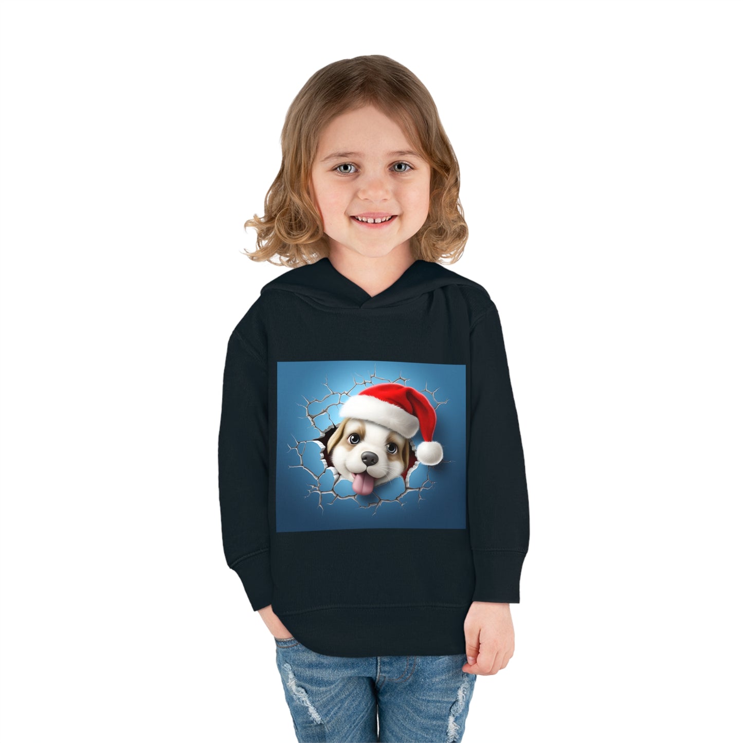 ~Baby Puppy~ 3D Christmas Toddler Pullover Fleece Hoodie by Rabbit Skins