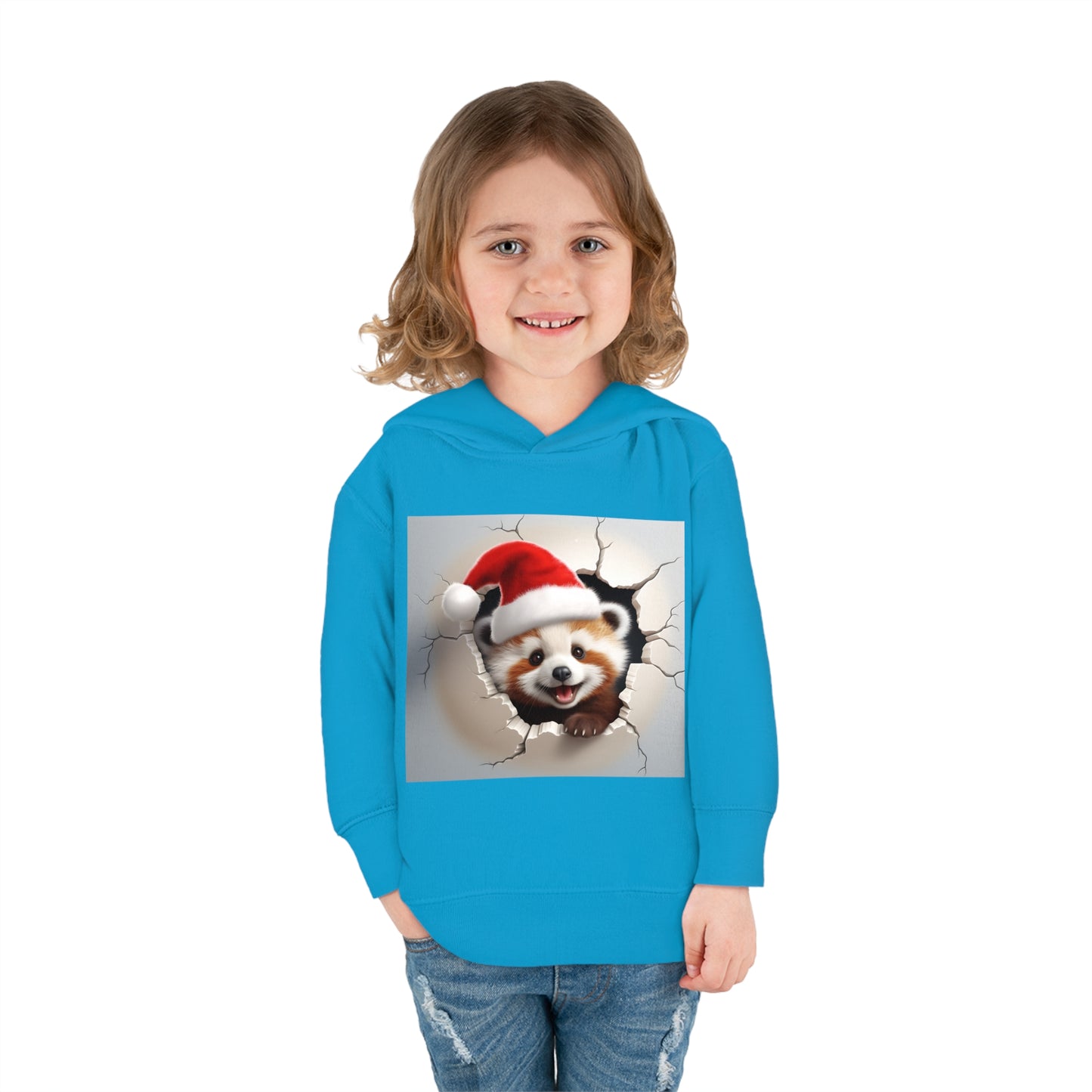 ~Baby Red Panda~ 3D Christmas Toddler Pullover Fleece Hoodie by Rabbit Skins