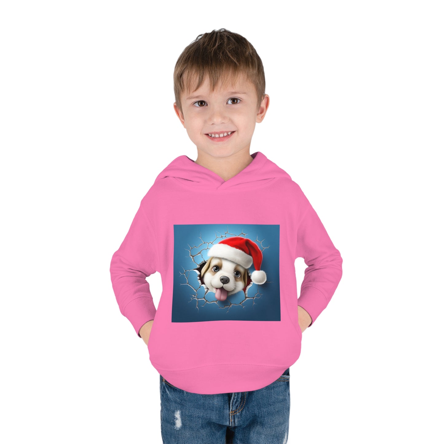 ~Baby Puppy~ 3D Christmas Toddler Pullover Fleece Hoodie by Rabbit Skins