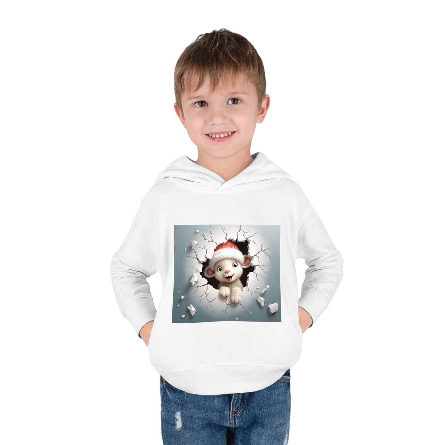 ~Baby Lamb~ 3D Christmas Toddler Pullover Fleece Hoodie by Rabbit Skins