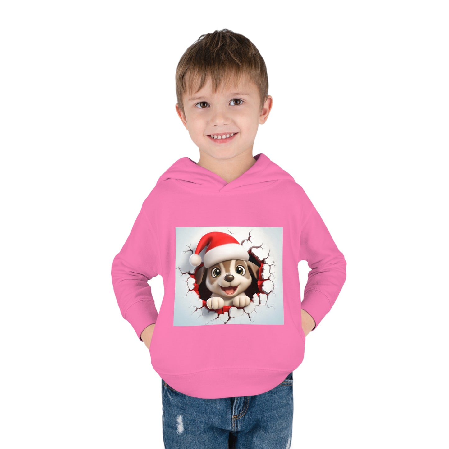 ~Puppy~ 3D Christmas Toddler Pullover Fleece Hoodie by Rabbit Skins