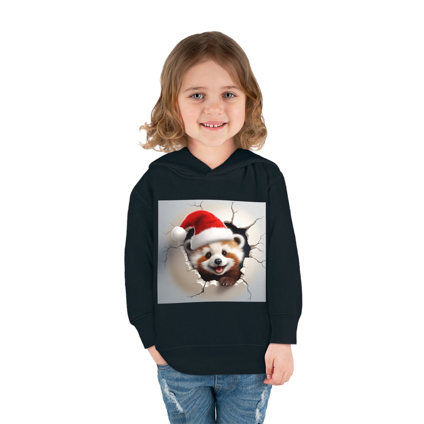 ~Baby Red Panda~ 3D Christmas Toddler Pullover Fleece Hoodie by Rabbit Skins