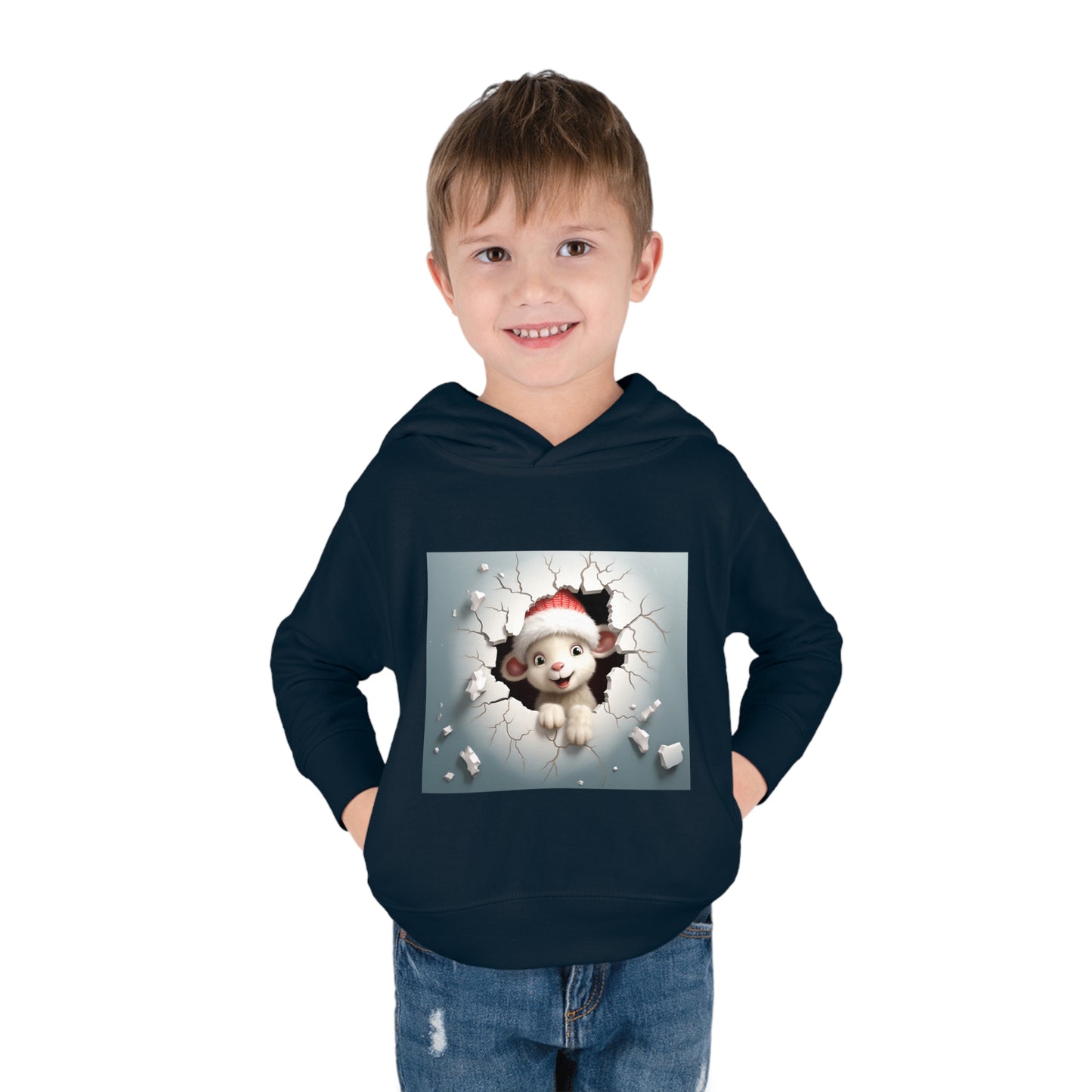 ~Baby Lamb~ 3D Christmas Toddler Pullover Fleece Hoodie by Rabbit Skins