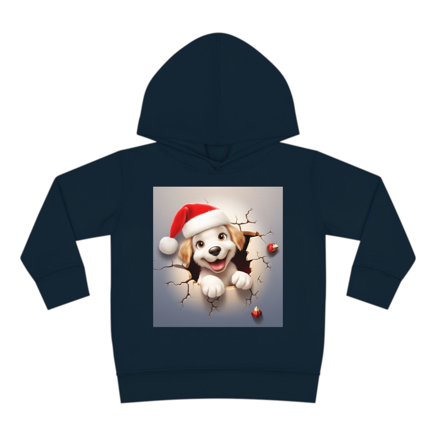 ~Little Puppy~ 3D Christmas Toddler Pullover Fleece Hoodie by Rabbit Skins