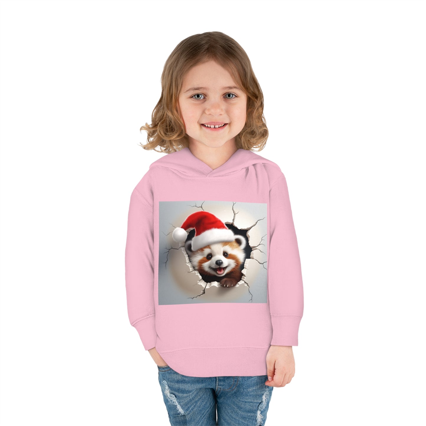 ~Baby Red Panda~ 3D Christmas Toddler Pullover Fleece Hoodie by Rabbit Skins