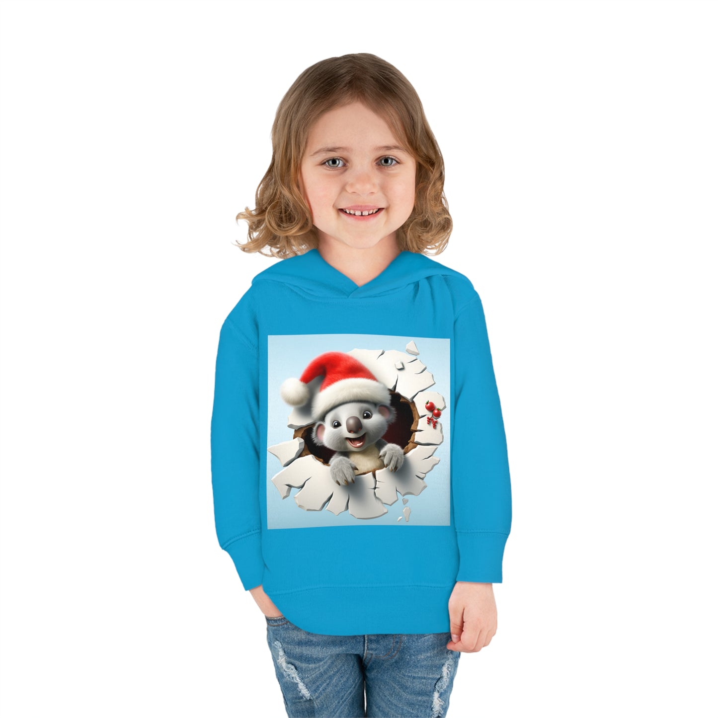 ~Baby Koala~ 3D Christmas Toddler Pullover Fleece Hoodie by Rabbit Skins