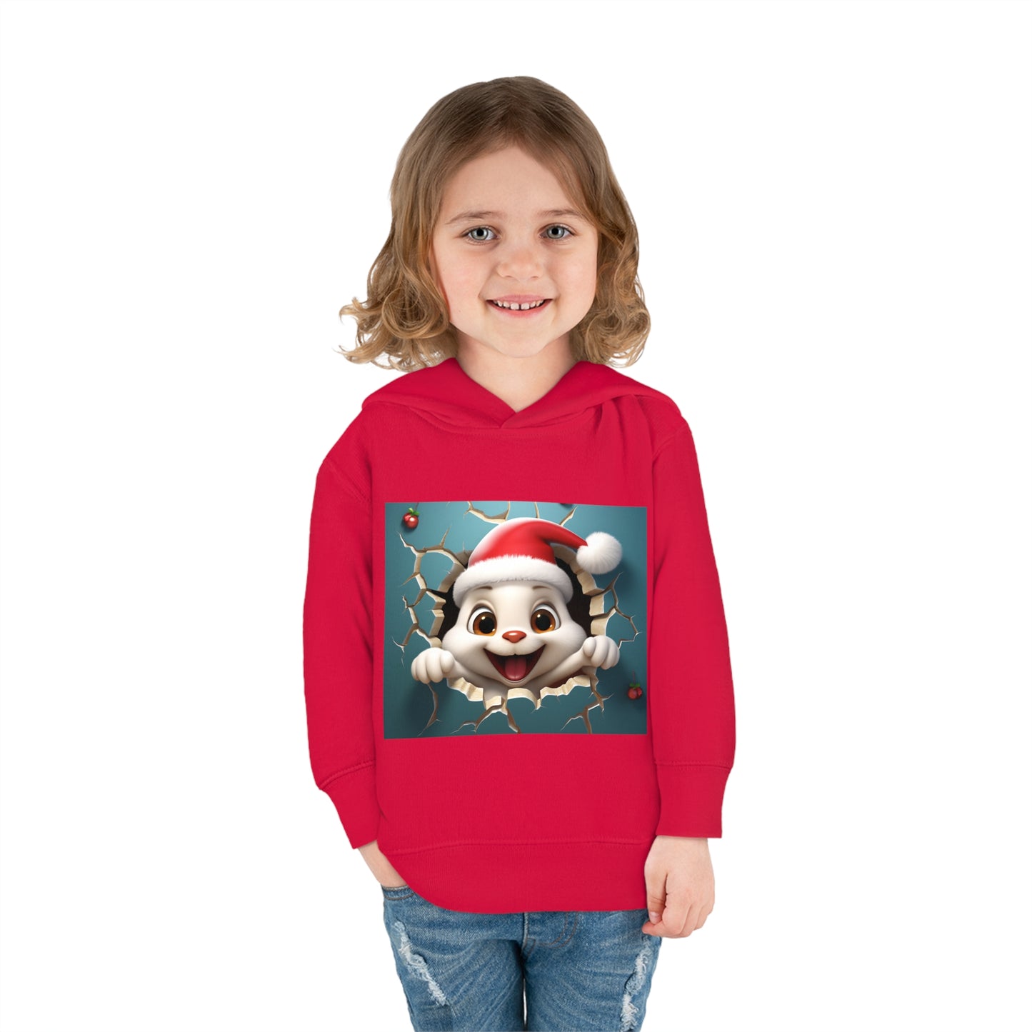 ~Bunny~ 3D Christmas Toddler Pullover Fleece Hoodie by Rabbit Skins