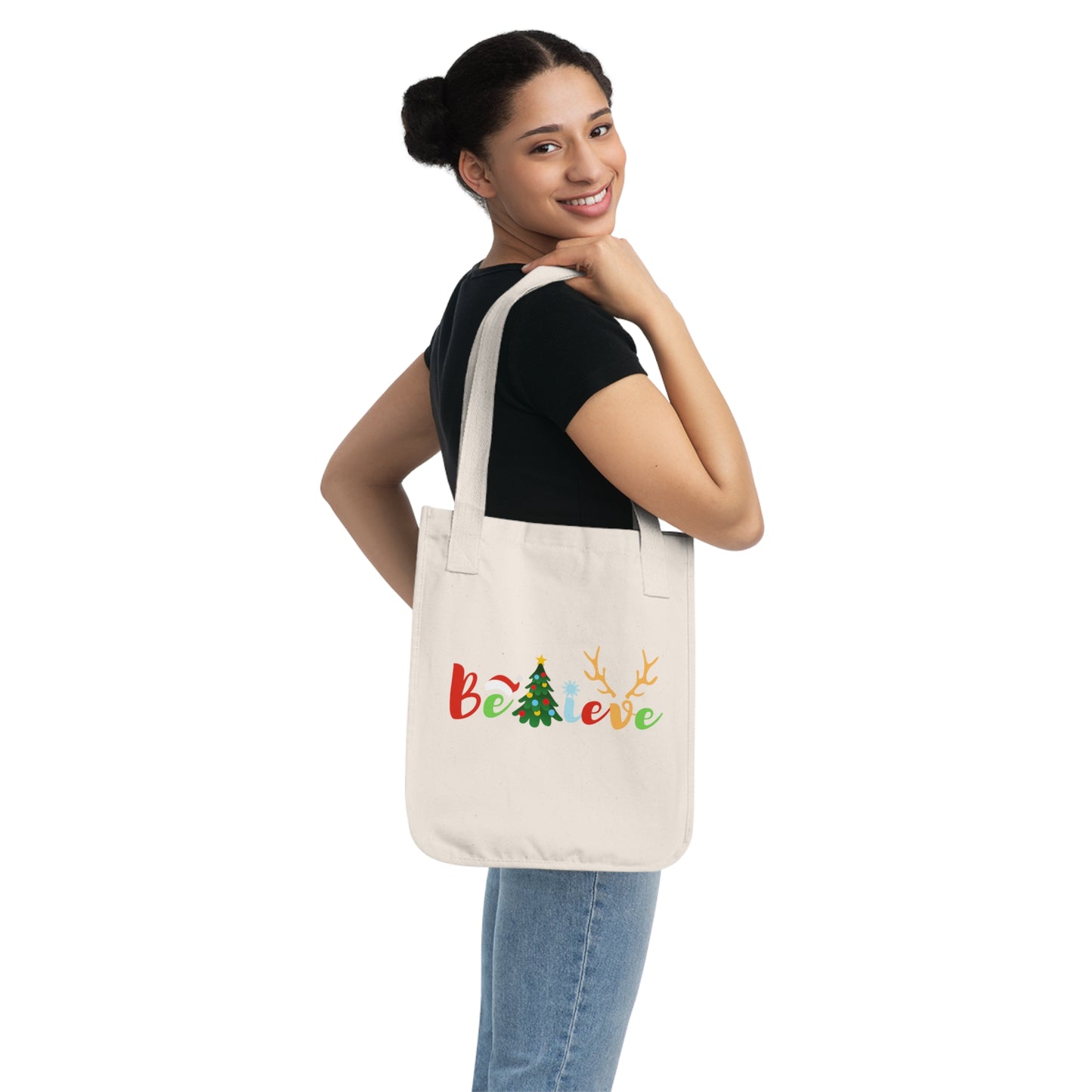 ~Believe~ Christmas Organic Canvas Tote Bag