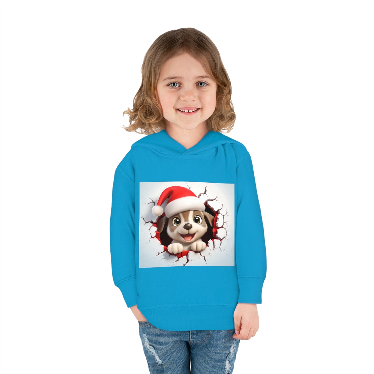 ~Puppy~ 3D Christmas Toddler Pullover Fleece Hoodie by Rabbit Skins