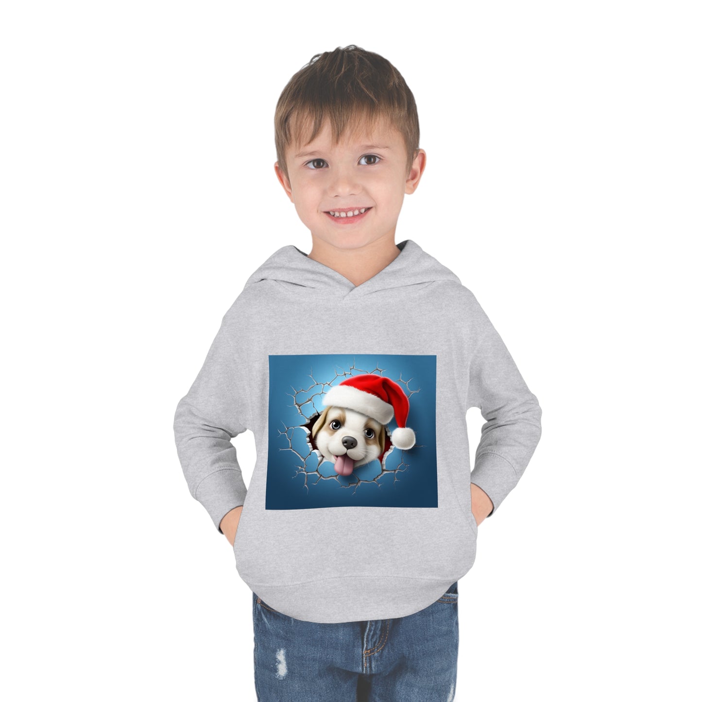 ~Baby Puppy~ 3D Christmas Toddler Pullover Fleece Hoodie by Rabbit Skins