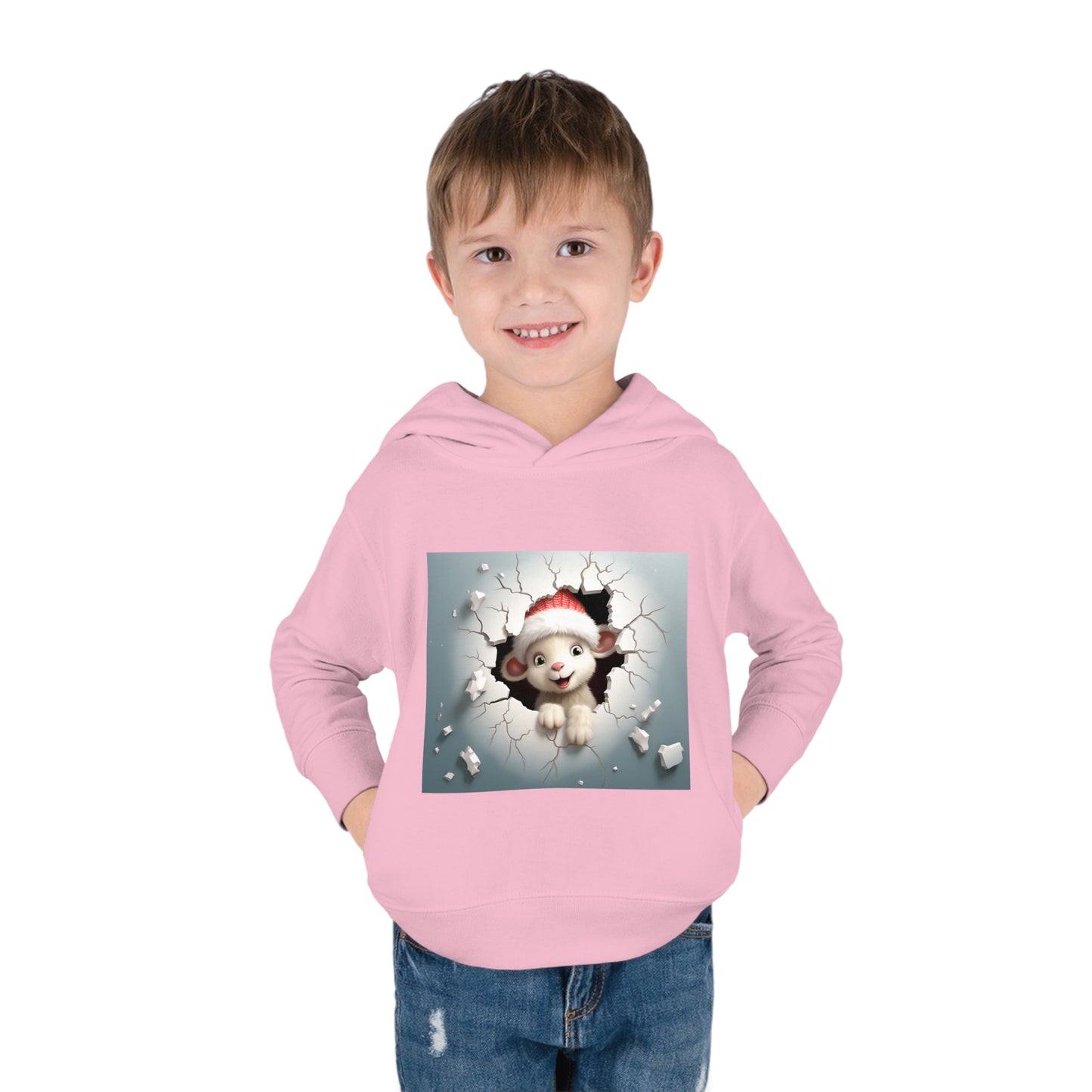 ~Baby Lamb~ 3D Christmas Toddler Pullover Fleece Hoodie by Rabbit Skins
