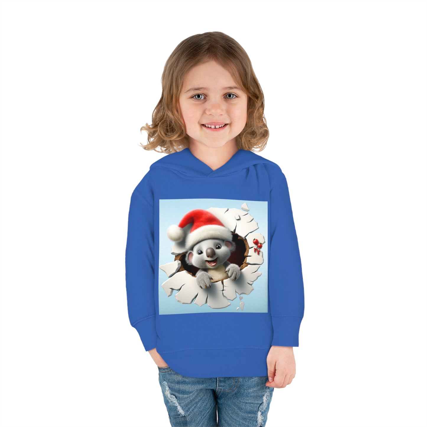 ~Baby Koala~ 3D Christmas Toddler Pullover Fleece Hoodie by Rabbit Skins