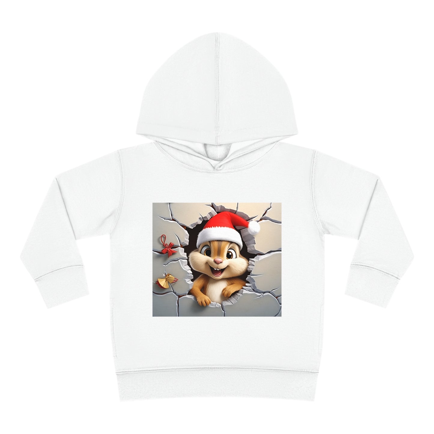 ~Baby Chipmunk~ 3D Christmas Toddler Pullover Fleece Hoodie by Rabbit Skins