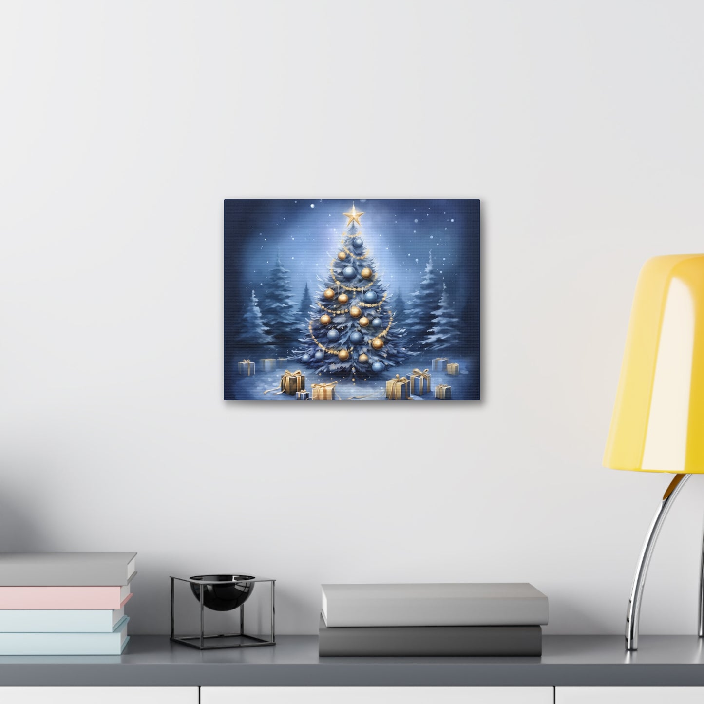 ~Blue Christmas Tree~ Canvas Gallery Wrap