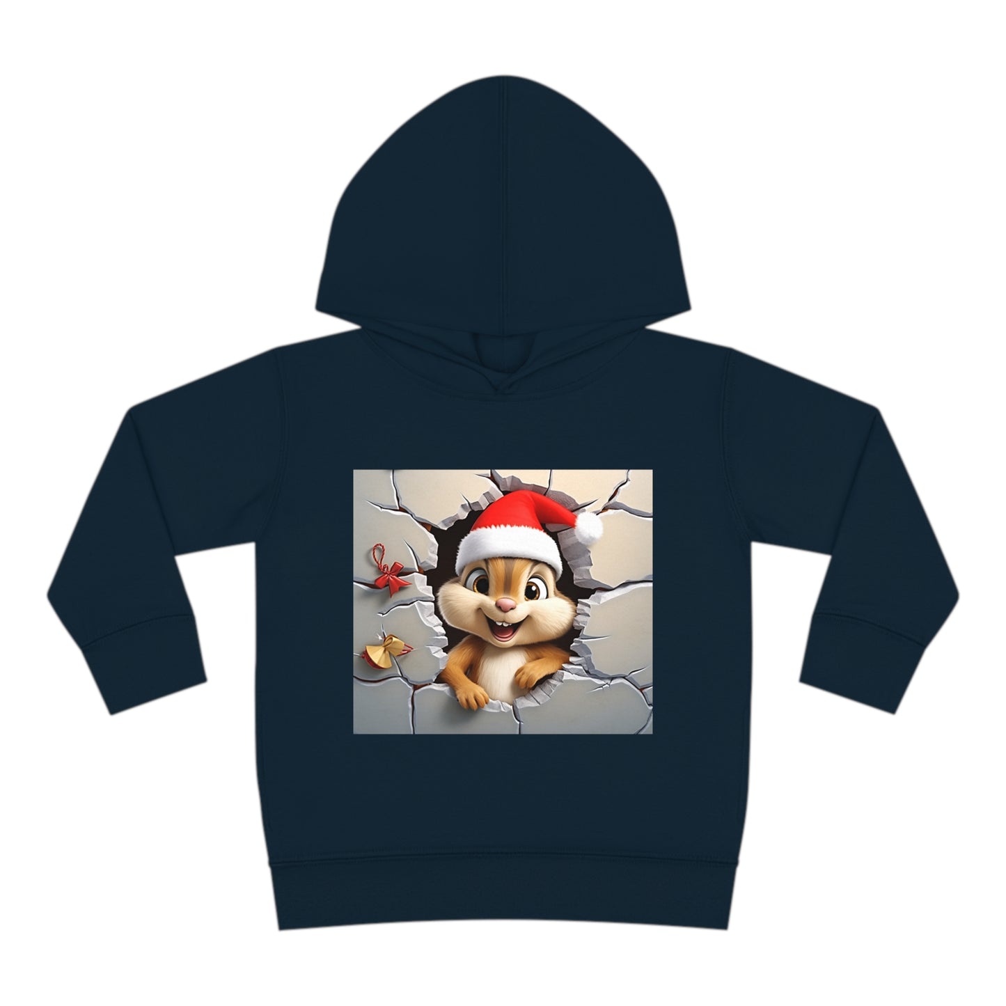 ~Baby Chipmunk~ 3D Christmas Toddler Pullover Fleece Hoodie by Rabbit Skins