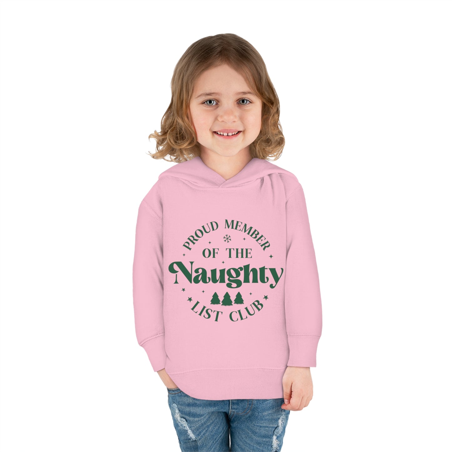 ~Proud Member of the Naughty List Club~ Christmas Toddler Pullover Fleece Hoodie by Rabbit Skins