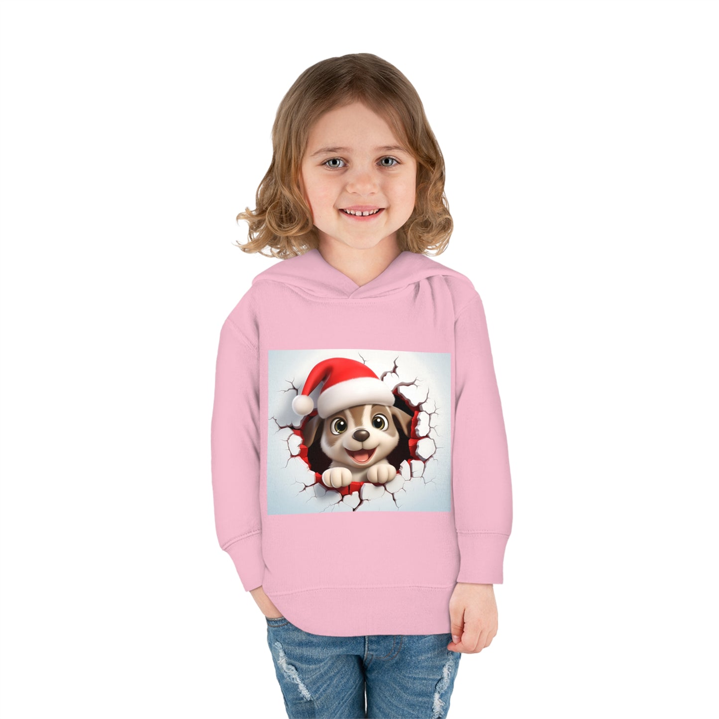 ~Puppy~ 3D Christmas Toddler Pullover Fleece Hoodie by Rabbit Skins
