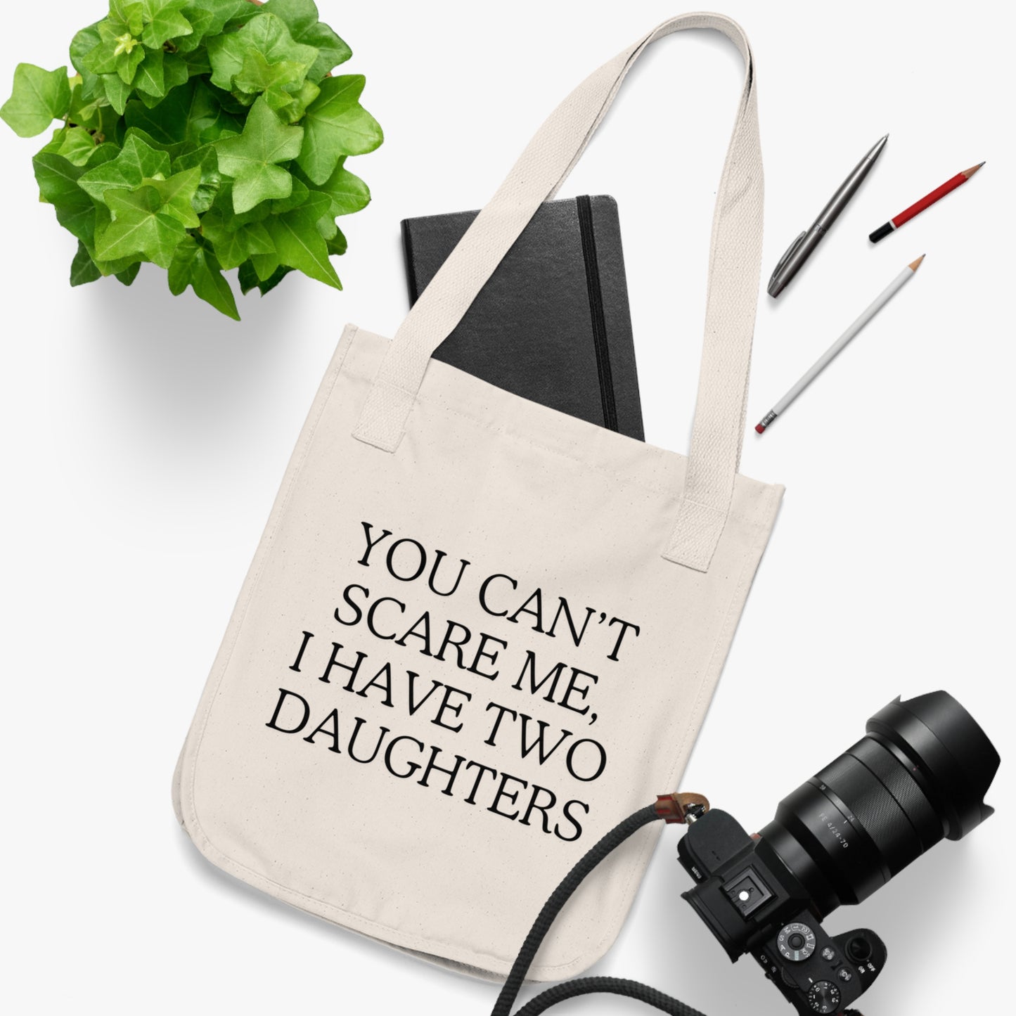 Organic Canvas Tote Bag Logo or Edgar Allan Poe