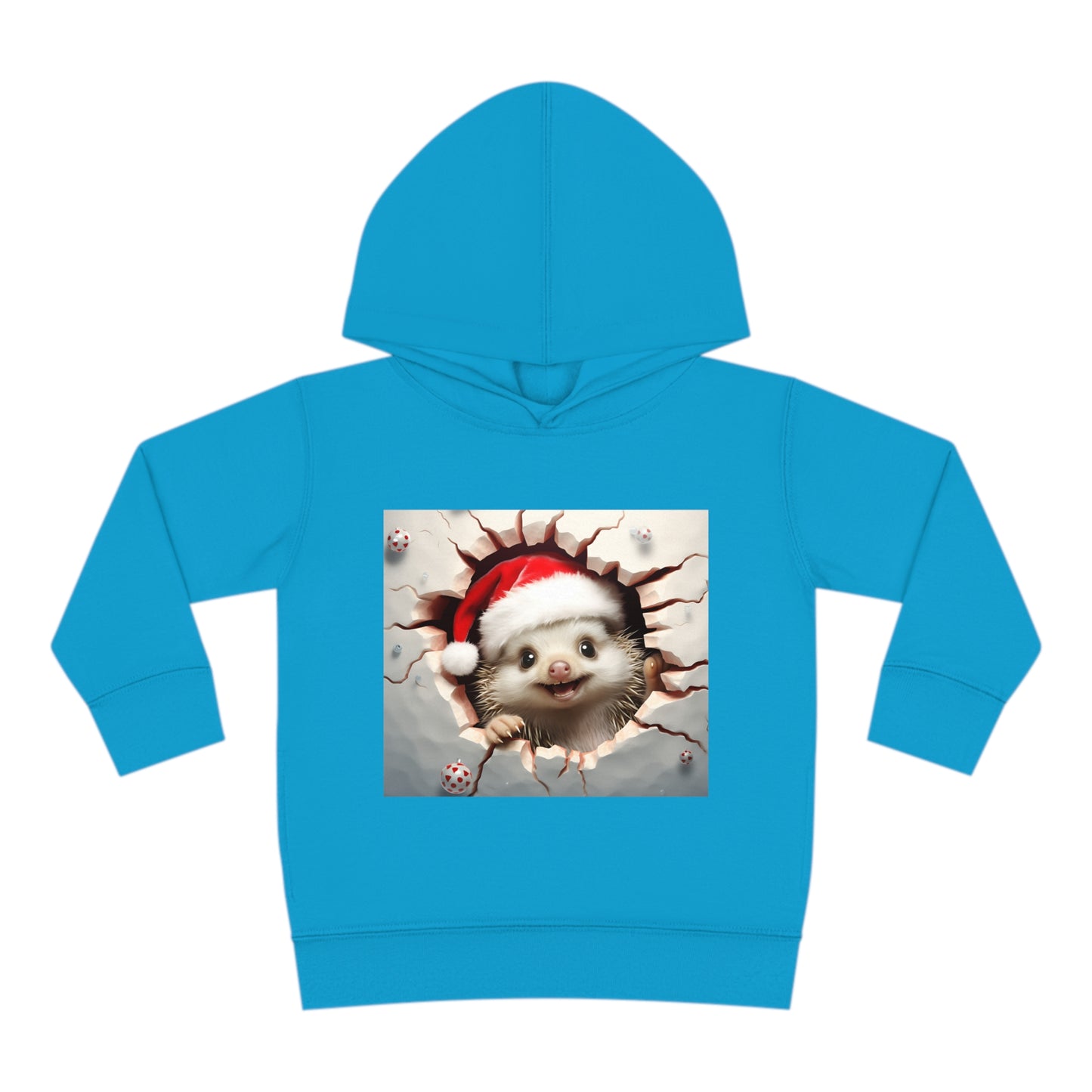 ~Baby Hedgehog~ 3D Christmas Toddler Pullover Fleece Hoodie by Rabbit Skins