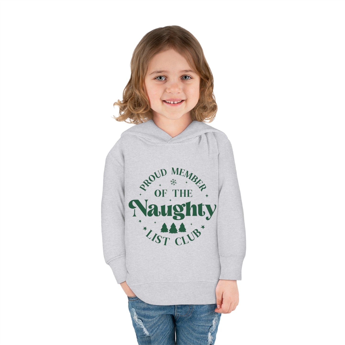~Proud Member of the Naughty List Club~ Christmas Toddler Pullover Fleece Hoodie by Rabbit Skins