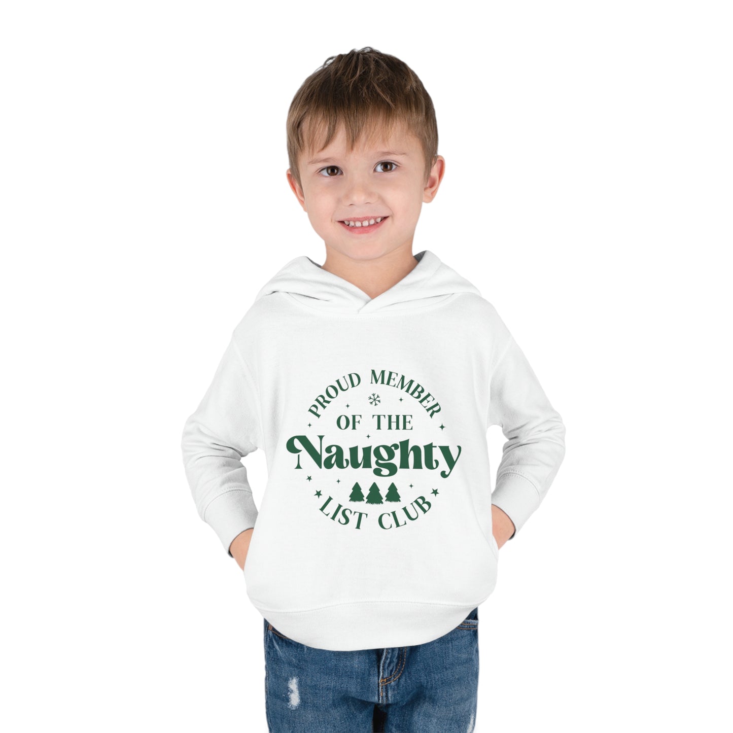 ~Proud Member of the Naughty List Club~ Christmas Toddler Pullover Fleece Hoodie by Rabbit Skins