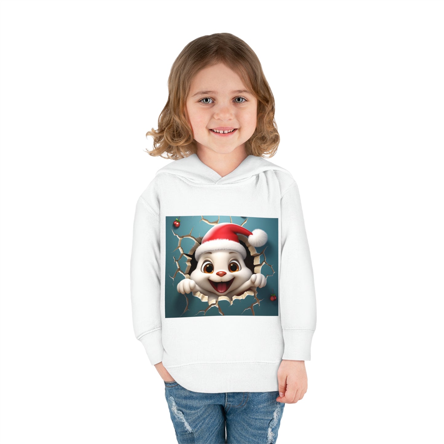 ~Bunny~ 3D Christmas Toddler Pullover Fleece Hoodie by Rabbit Skins