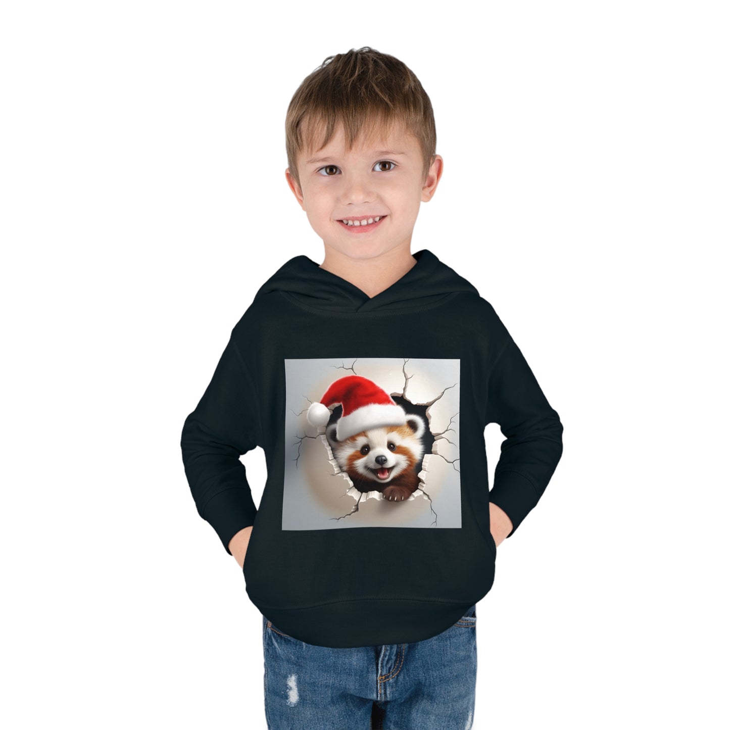 ~Baby Red Panda~ 3D Christmas Toddler Pullover Fleece Hoodie by Rabbit Skins