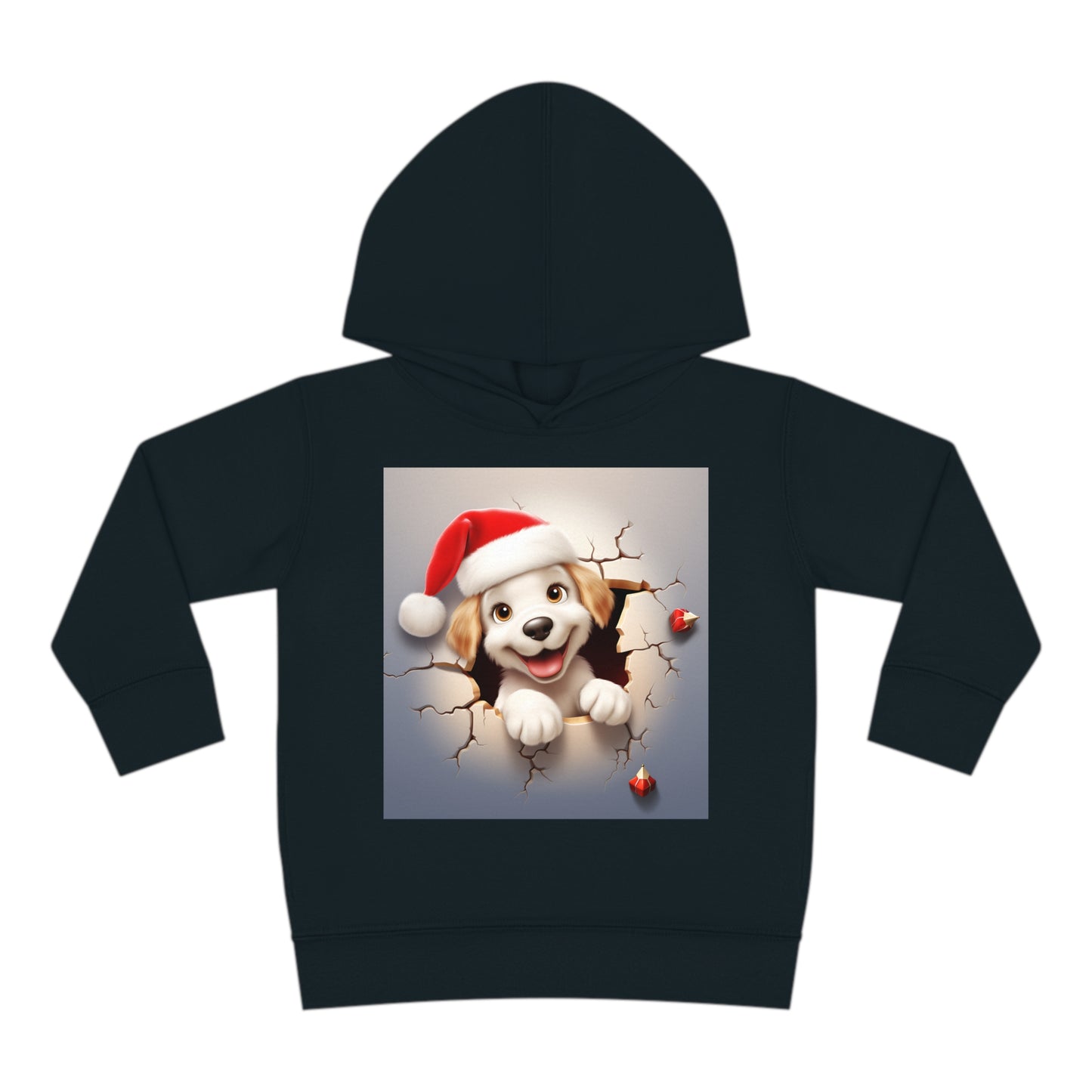 ~Little Puppy~ 3D Christmas Toddler Pullover Fleece Hoodie by Rabbit Skins