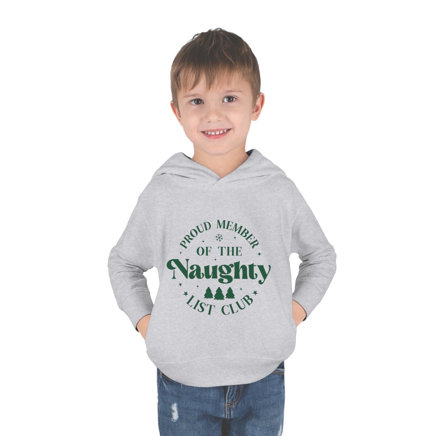 ~Proud Member of the Naughty List Club~ Christmas Toddler Pullover Fleece Hoodie by Rabbit Skins
