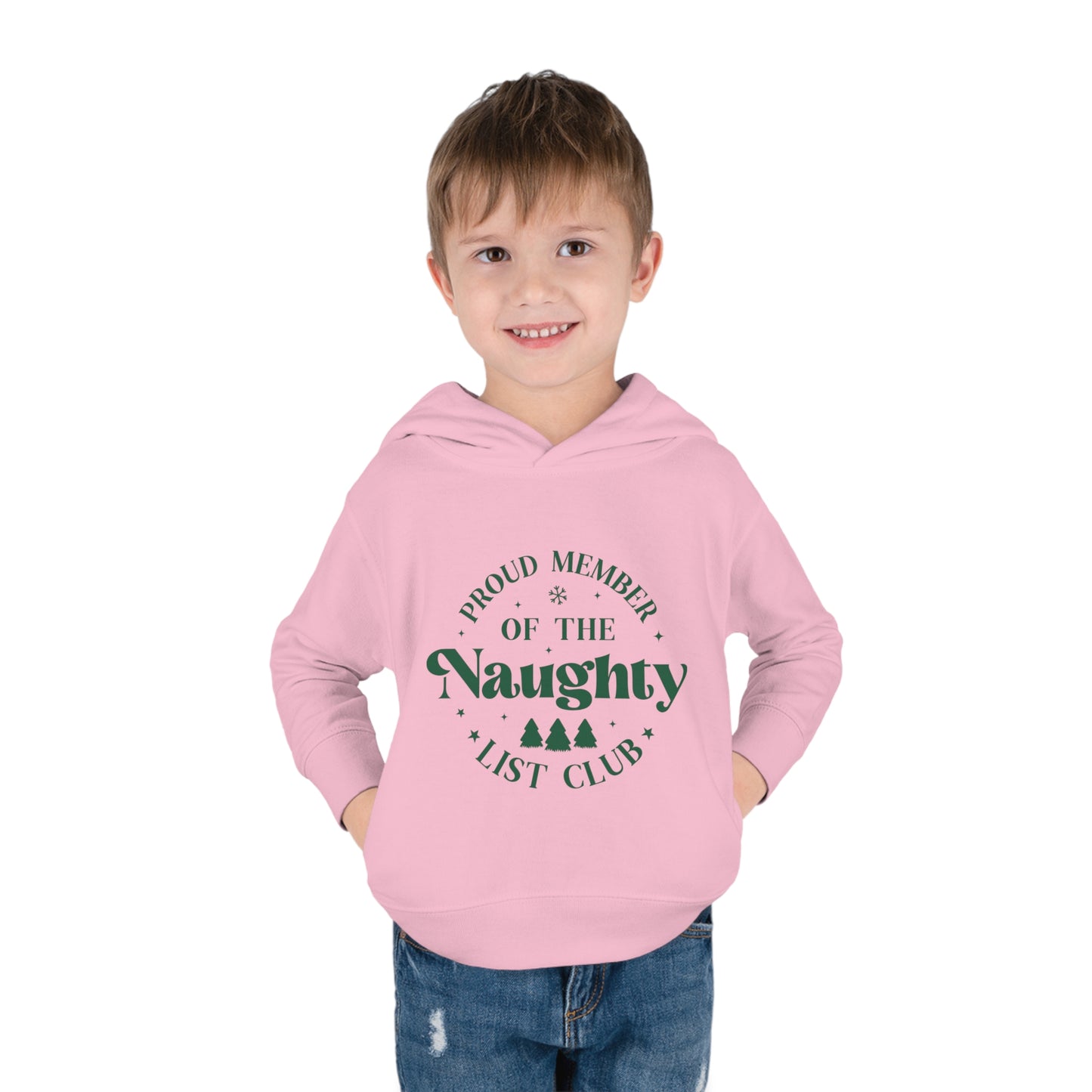 ~Proud Member of the Naughty List Club~ Christmas Toddler Pullover Fleece Hoodie by Rabbit Skins