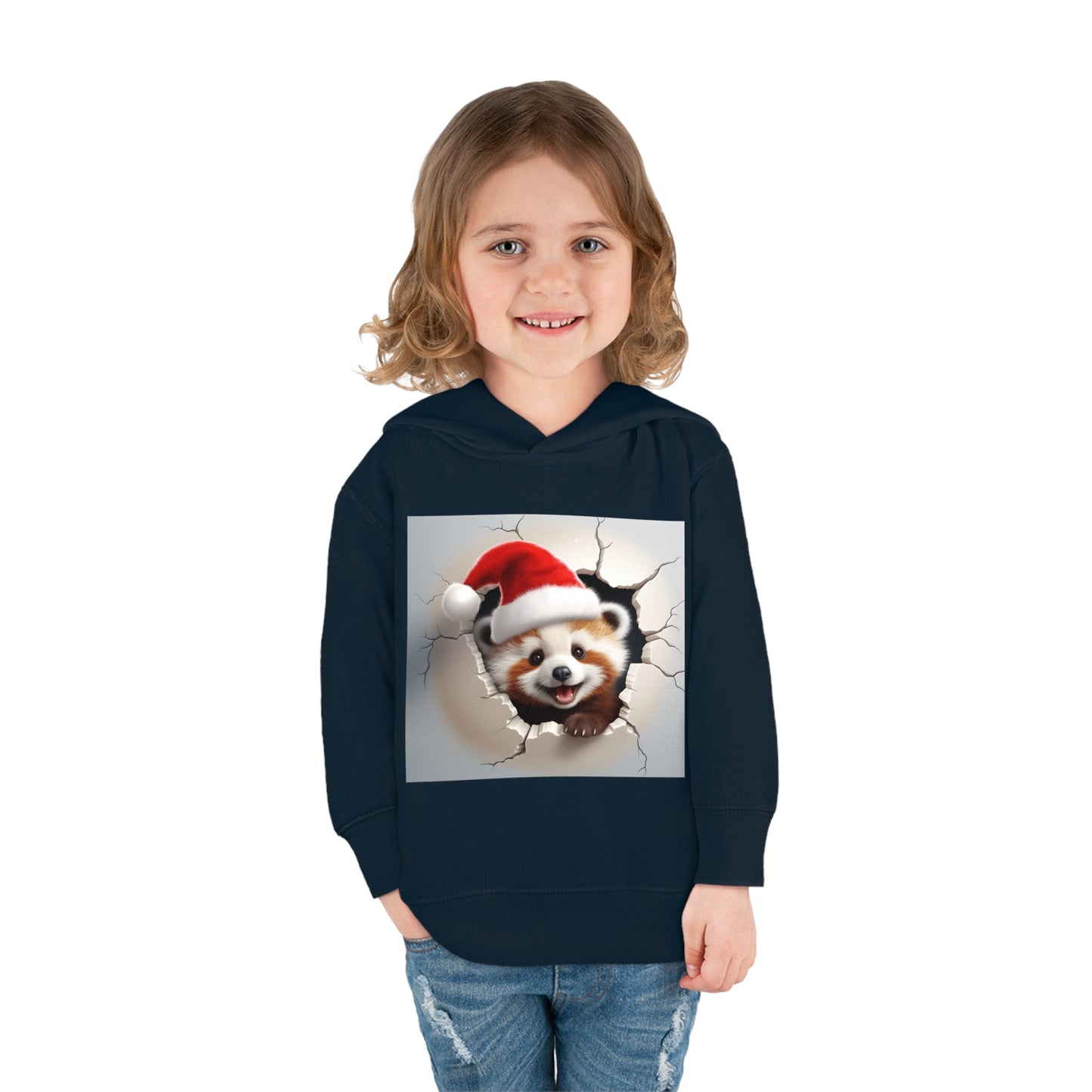 ~Baby Red Panda~ 3D Christmas Toddler Pullover Fleece Hoodie by Rabbit Skins
