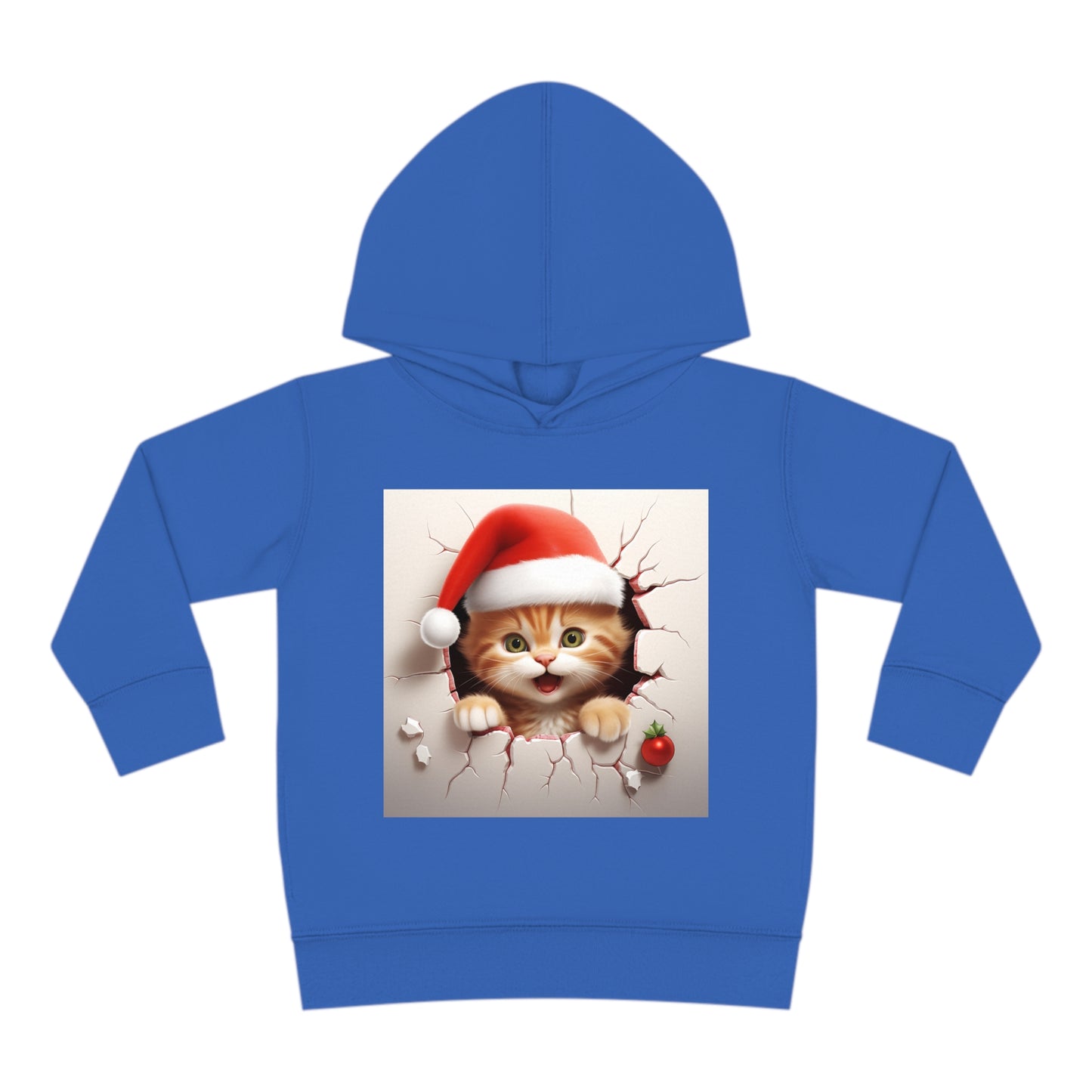 ~Kitten~ 3D Christmas Toddler Pullover Fleece Hoodie by Rabbit Skins
