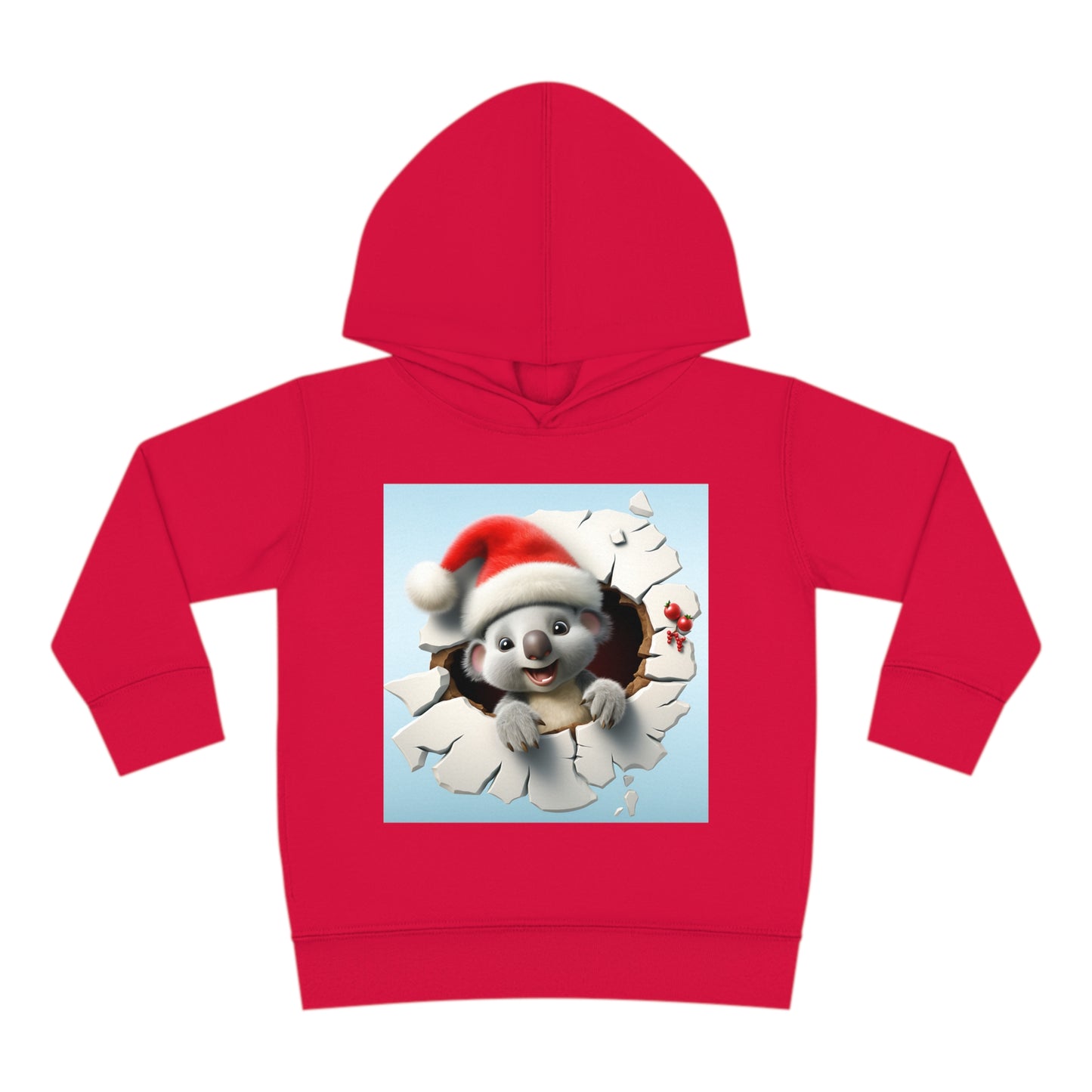 ~Baby Koala~ 3D Christmas Toddler Pullover Fleece Hoodie by Rabbit Skins
