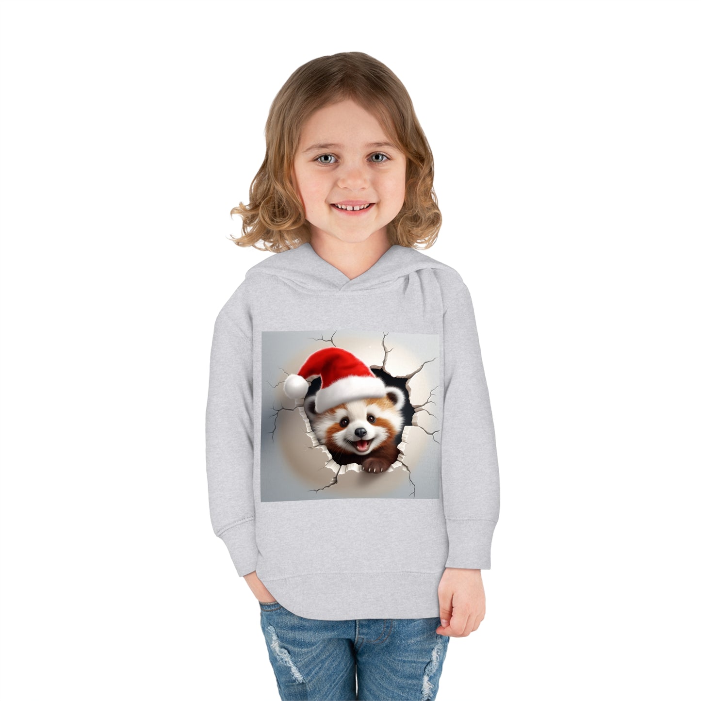 ~Baby Red Panda~ 3D Christmas Toddler Pullover Fleece Hoodie by Rabbit Skins
