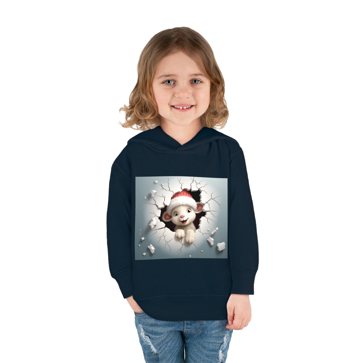 ~Baby Lamb~ 3D Christmas Toddler Pullover Fleece Hoodie by Rabbit Skins