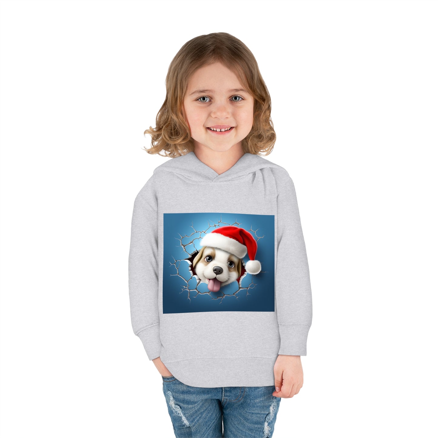 ~Baby Puppy~ 3D Christmas Toddler Pullover Fleece Hoodie by Rabbit Skins