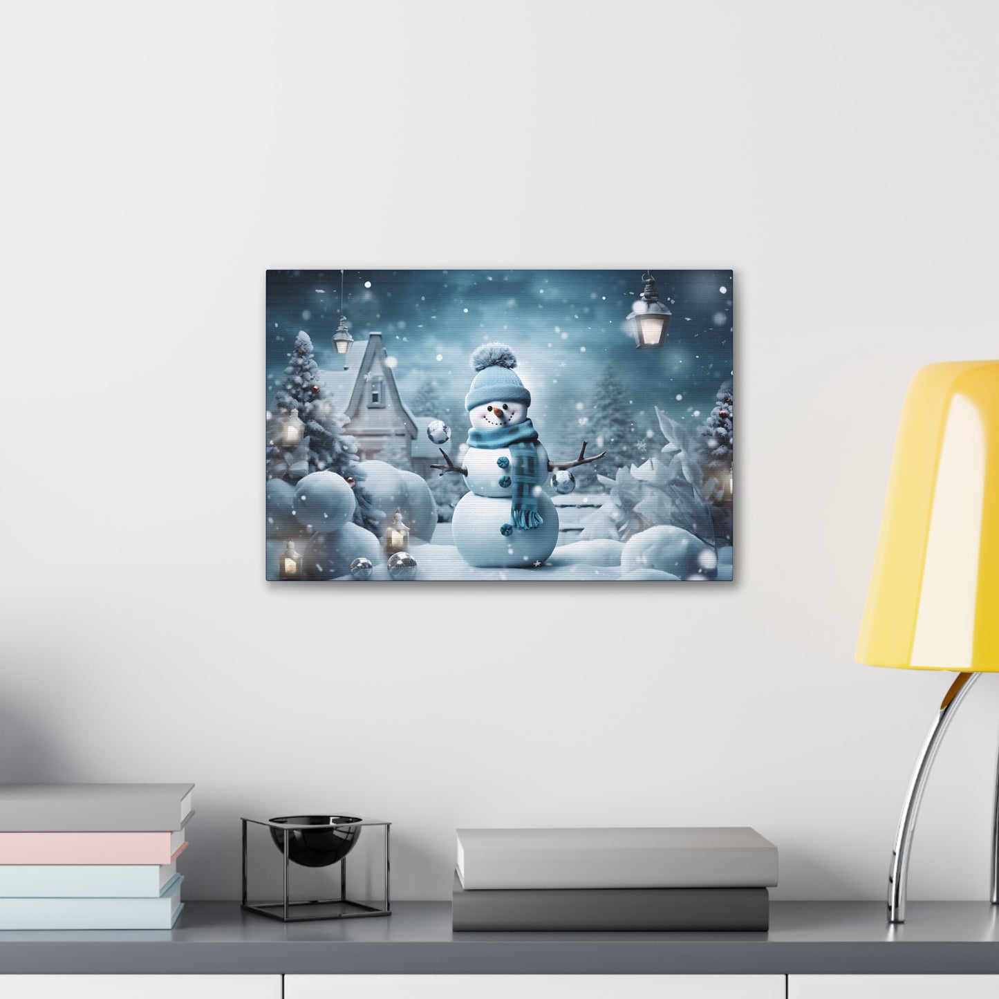 ~Blue Snowman Too~ Canvas Gallery Wrap