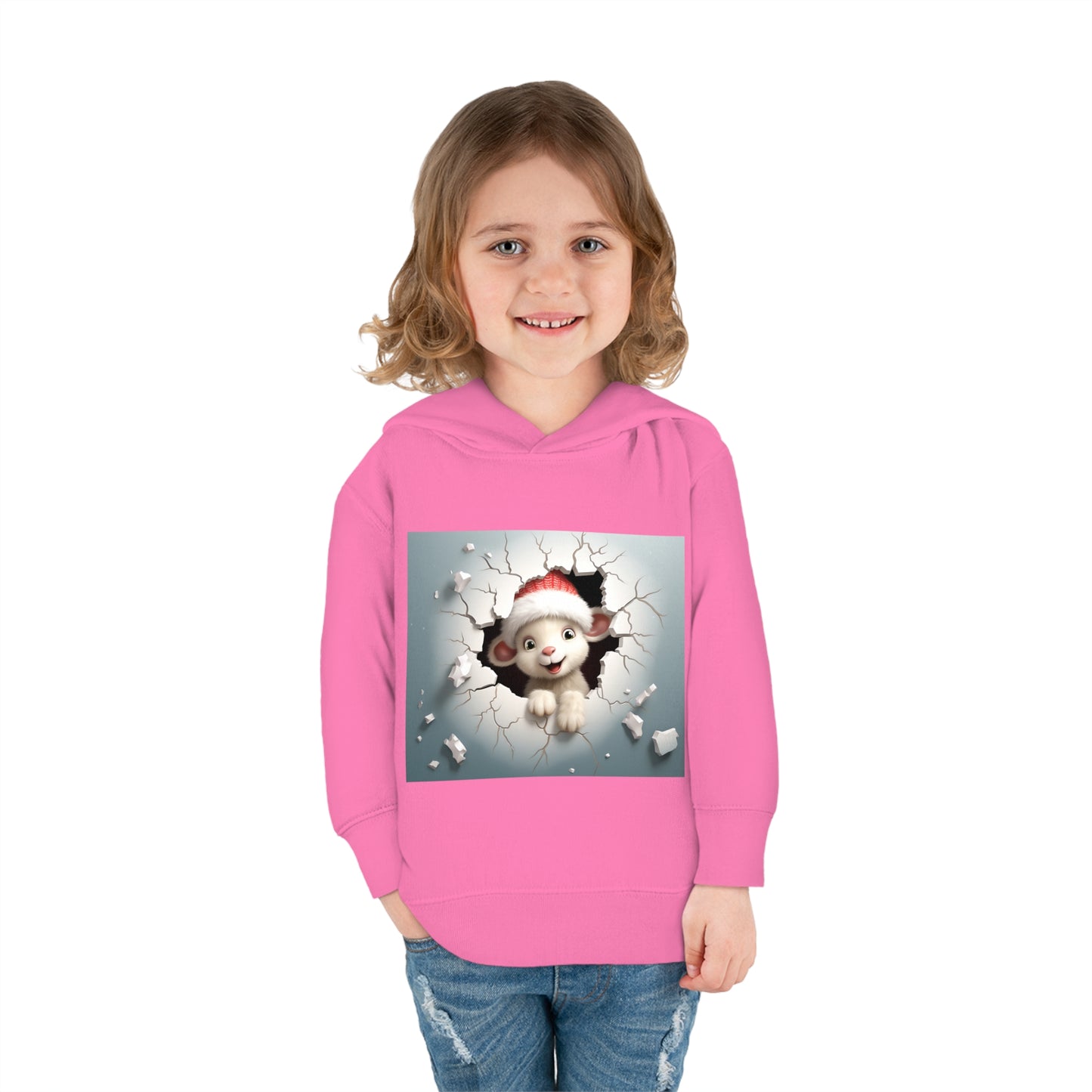 ~Baby Lamb~ 3D Christmas Toddler Pullover Fleece Hoodie by Rabbit Skins