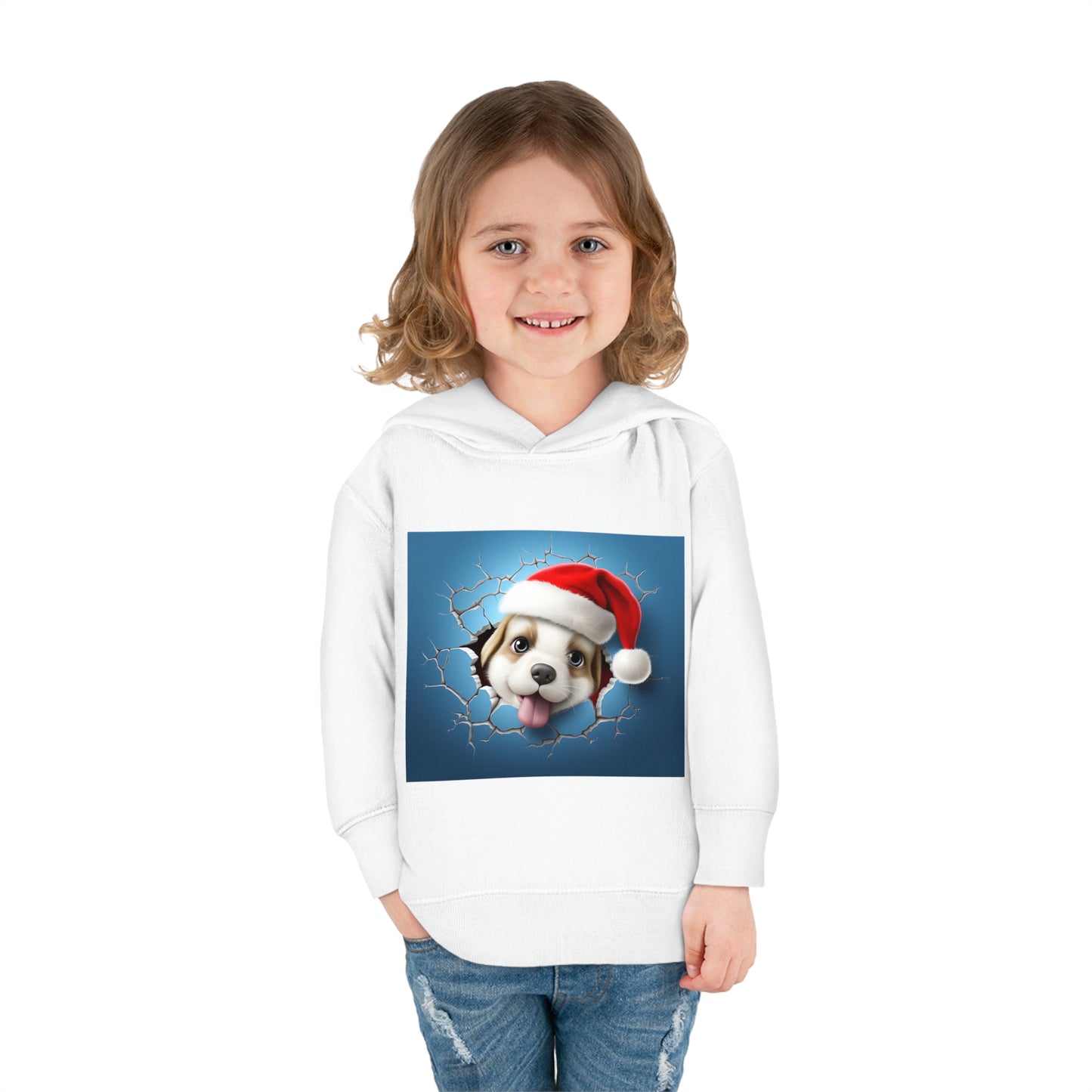 ~Baby Puppy~ 3D Christmas Toddler Pullover Fleece Hoodie by Rabbit Skins
