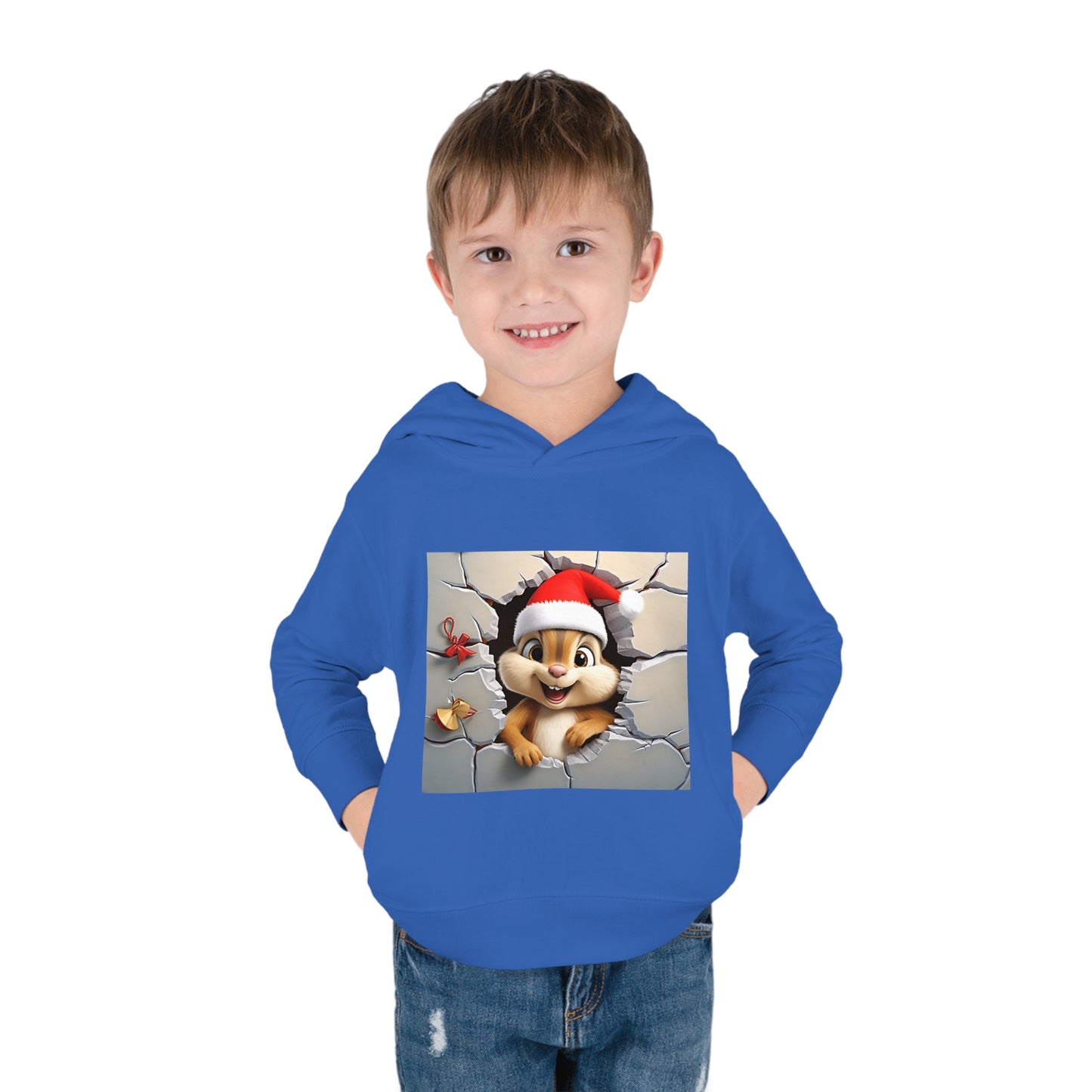 ~Baby Chipmunk~ 3D Christmas Toddler Pullover Fleece Hoodie by Rabbit Skins