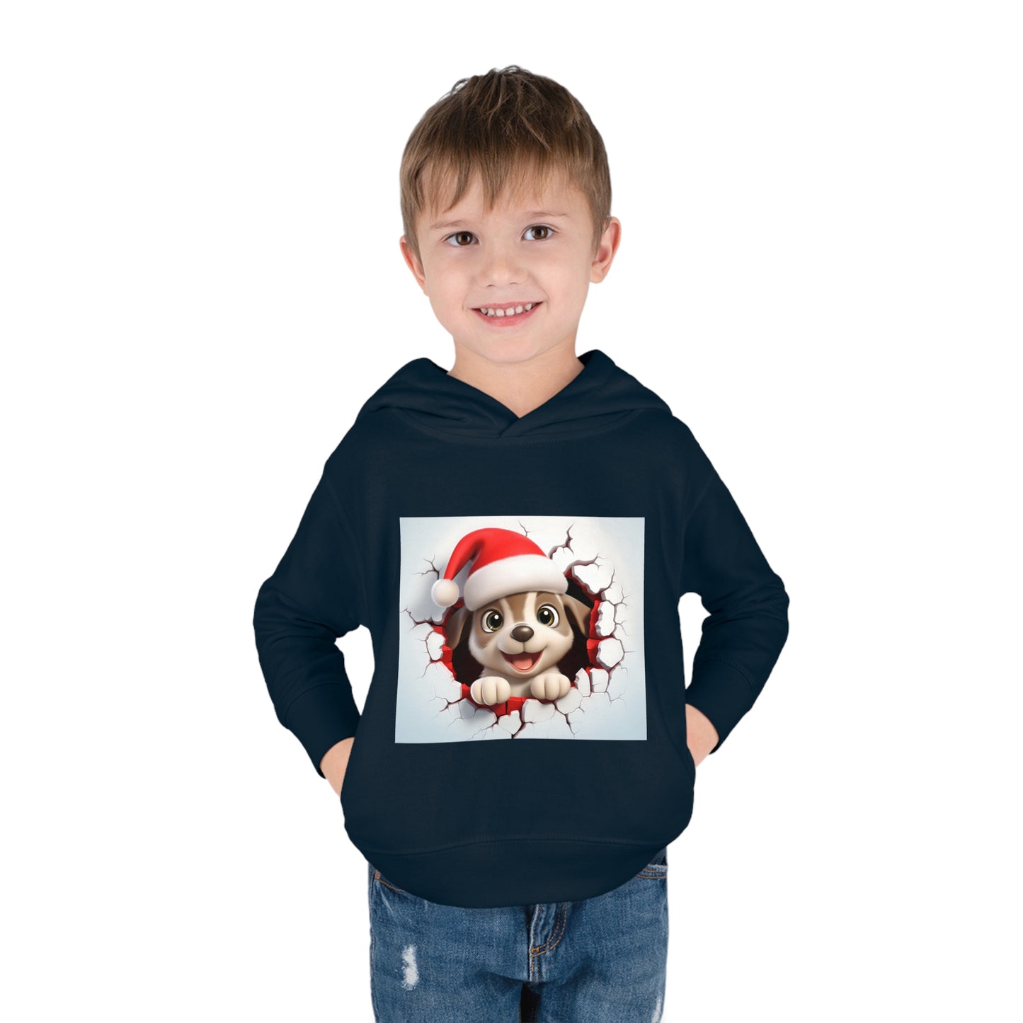 ~Puppy~ 3D Christmas Toddler Pullover Fleece Hoodie by Rabbit Skins