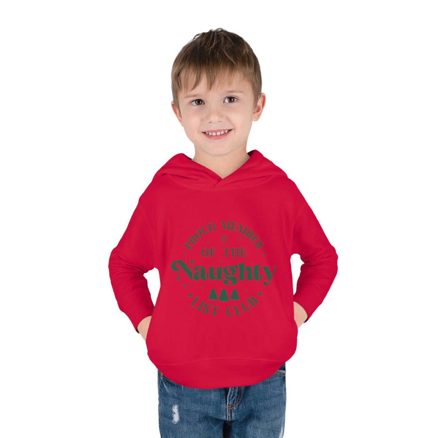 ~Proud Member of the Naughty List Club~ Christmas Toddler Pullover Fleece Hoodie by Rabbit Skins